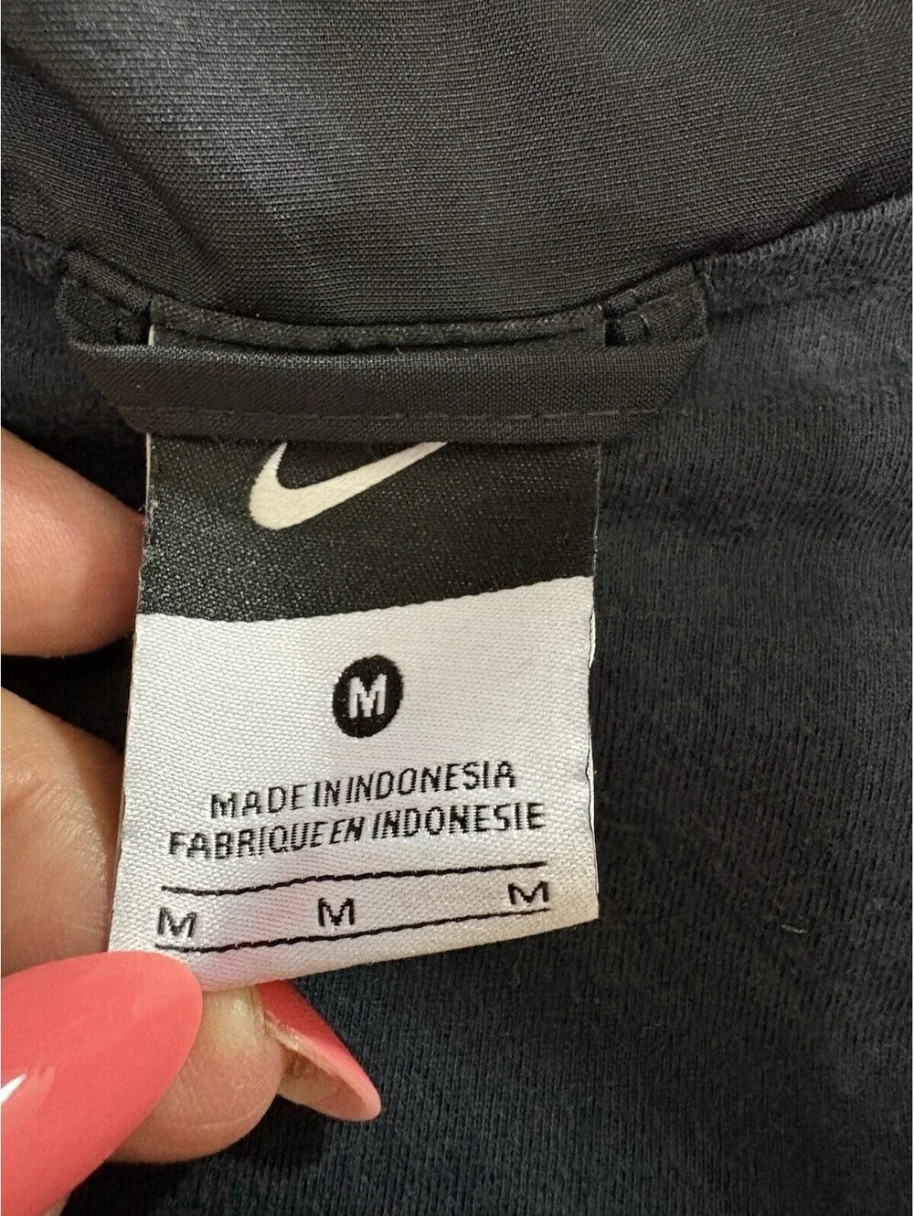 Nike M Black Y2K Hooded Full Zip Windbreaker Jacket